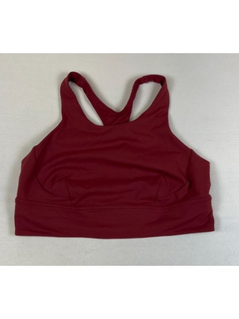 Lululemon Womens Sports Bra Size 12 Maroon Racerback Athletic Gym Yoga